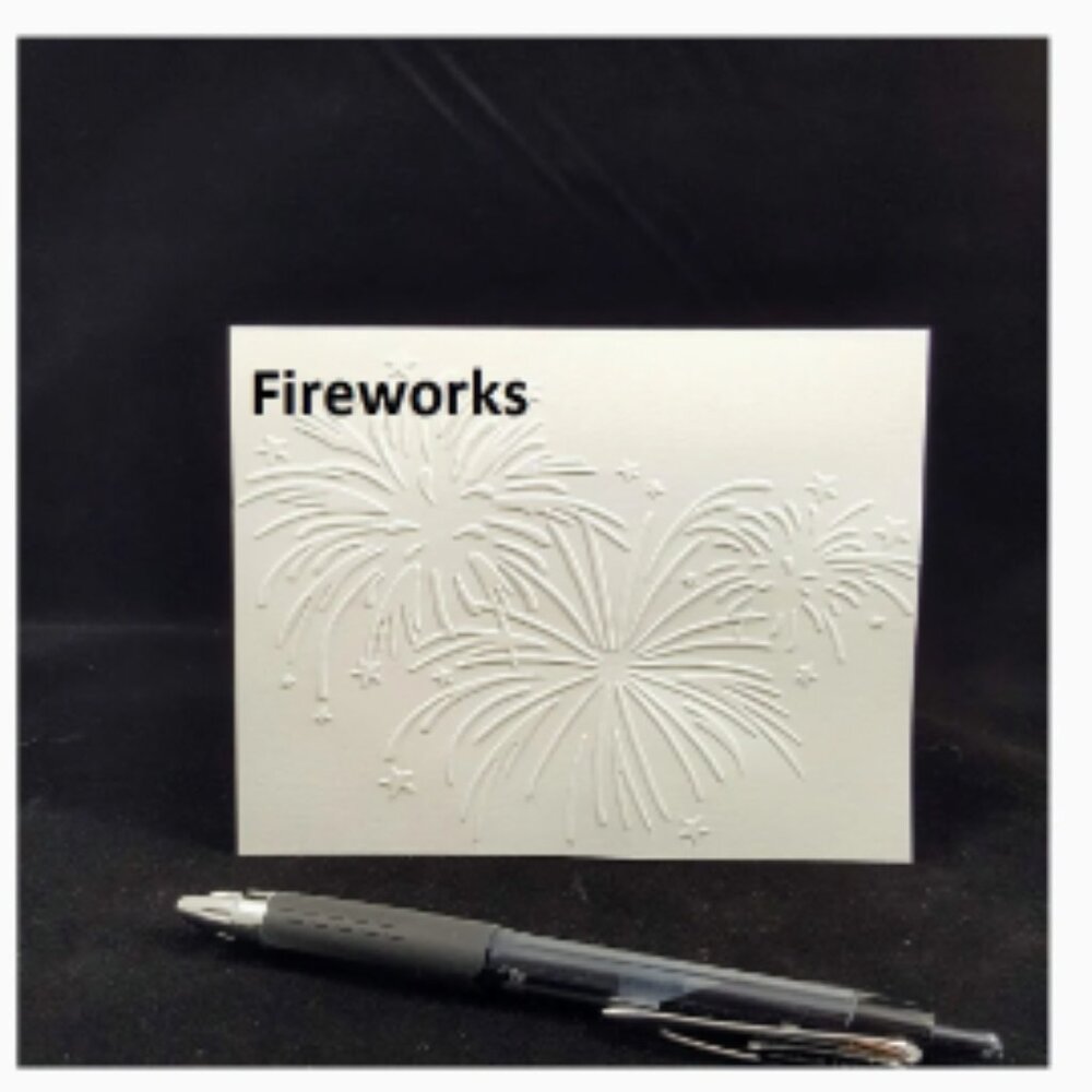 Fireworks Pack,‎ Set of 6, Embossed Note Cards (6 Cards)